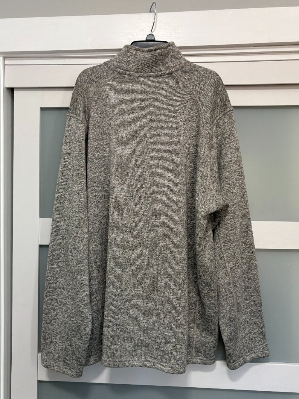 Eddie Bauer Men's Hal Zip Pullover Heather Gray Khaki sz 2XL - Picture 4 of 5